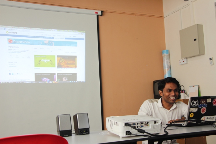 Seelan Palay presenting at a Lingua training in Kuala Lumpur.