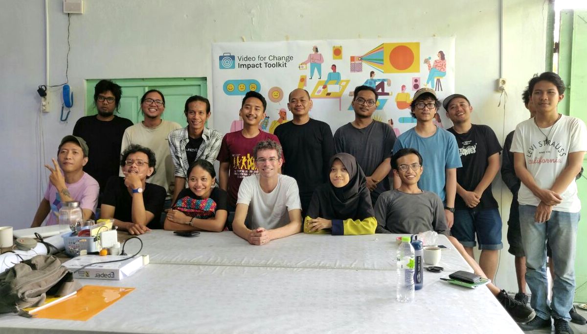 The launch of the Indonesian version of the Video For Change Impact Toolkit in Yogyakarta.