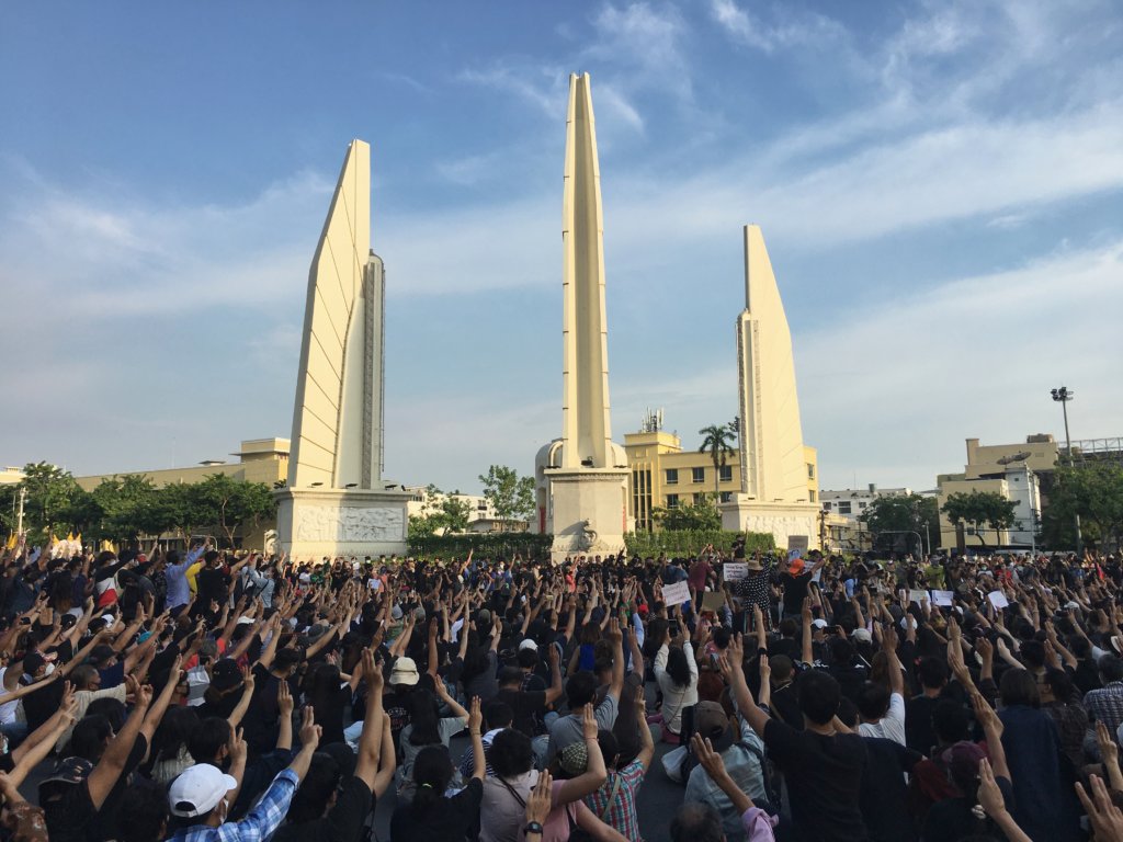 Thailand Protest Democracy Monument