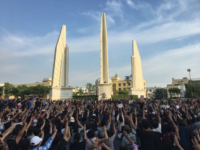 Thailand Protest Democracy Monument